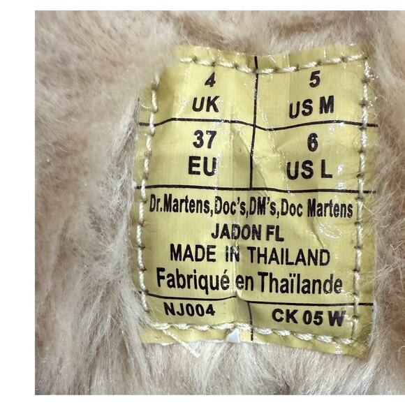 Dr. Martens Women's Jadon Boot Black Leather Faux Fur Lined Platforms Size 6 - Picture 5 of 9